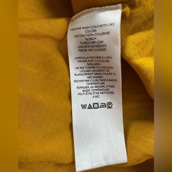 Anthropologie Maeve Maxi Dress High-Low Pleated Boho Yellow Floral Sz 14 - Picture 7 of 9